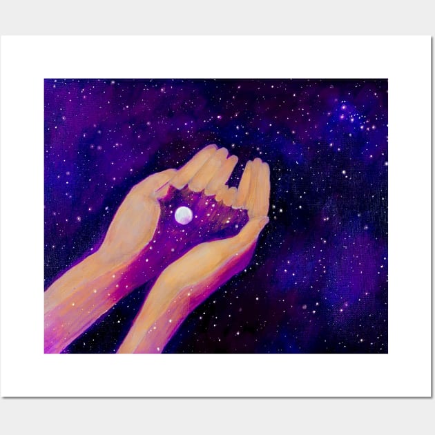 Purple blue galaxy Wall Art by Sorbelloart